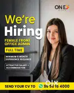 URGENT HIRING - FEMALE FRONT OFFICE ADMIN @ EDAPPALY - IMMEDIATE JOIN