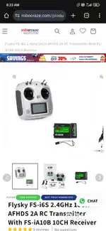 Drone remote Flysky FS-i6S transmitter and receiver