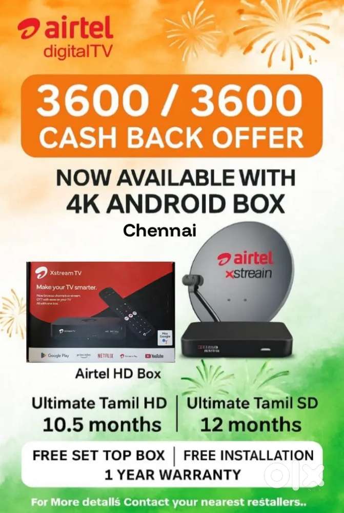 AIRTEL XSTREAM 4K ANDROID SETTOP BOX WITH 1 YEAR OFFER ! TÀTA PLÀY !