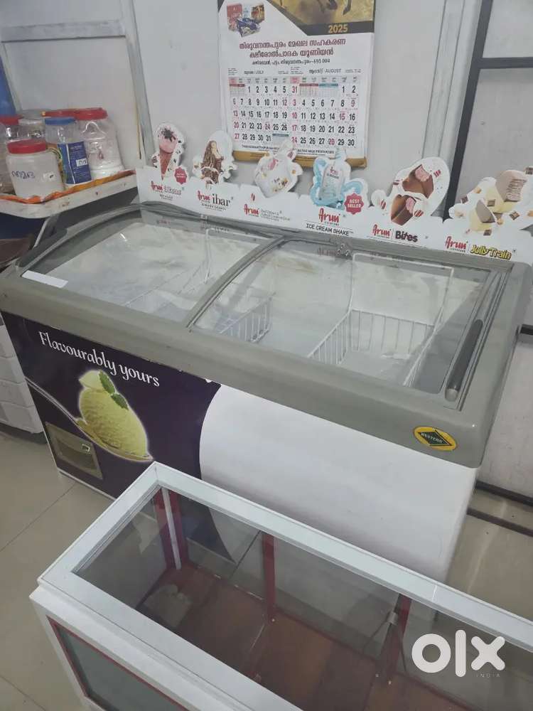 Western 425Ltr Curved Glass Freezer