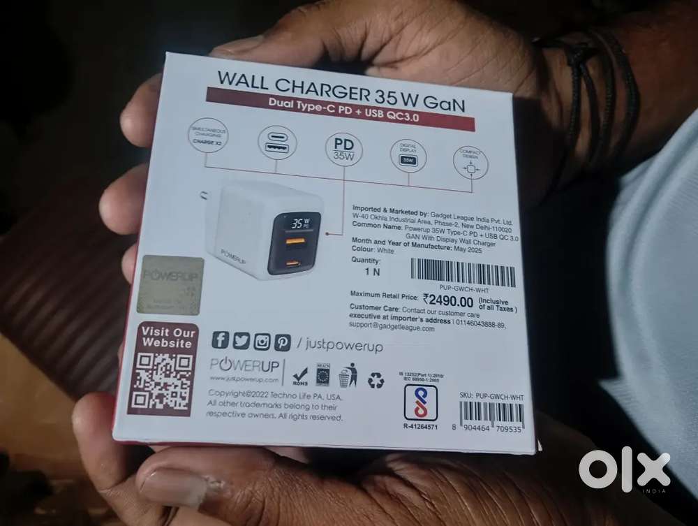 Power up dual Port wall charger