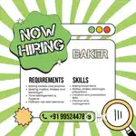 Baker WANTED in Sunguvarchatram bakery