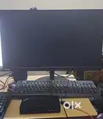 Office Setup: Lenovo Monitor, Docking Station & Keyboard Combo