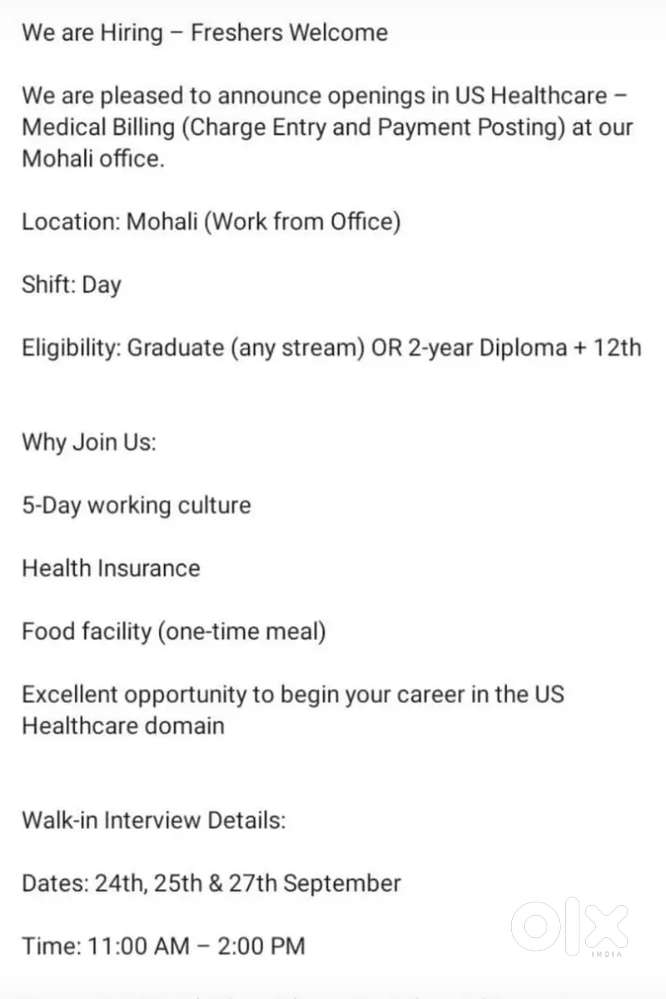 Medical billing/ AR FOLLOW UP