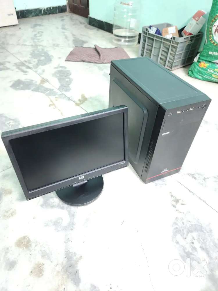 monitor and cpu good working pentium dual core 4gb ram 320gb hdd