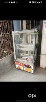 Sweets display glass counter