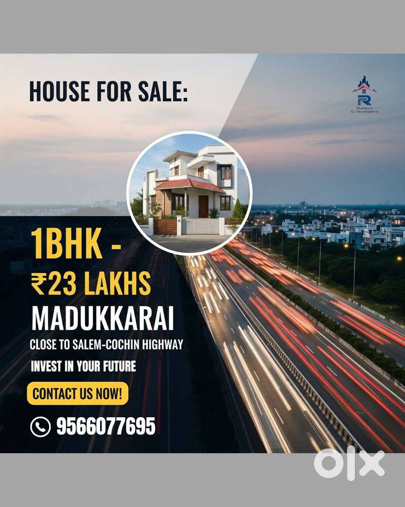 1 BHK  23 LAKHS  HOUSE FOR SALE  MADUKKARAI