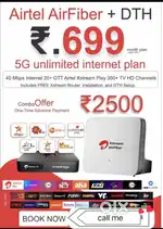 Airtel Fiber Wifi+DTH+OTT@Just Rs.699