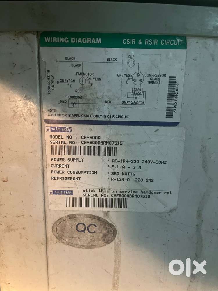 Blue star . Model no CHF500A