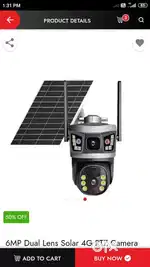 I want to sell solor camera dual lence 6mp