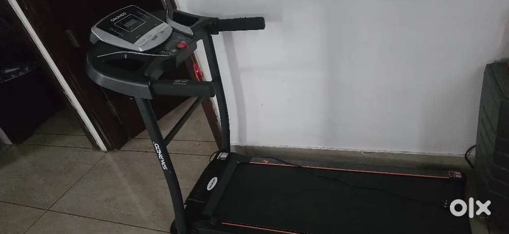 Manual inline treadmill machine for exercise  and one gym bench
