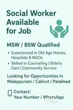 Social Worker ( Medical & Psychiatry - MSW )