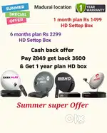 AIRTEL DTH SETTOP BOX ! TÀTA !  SUNDIRECT ! PLÀY ! DISHTV VIDEOCON D2H