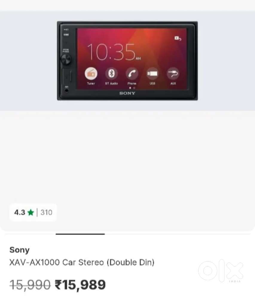 SONY XAV-AX1000 Apple Carplay Car Stereo