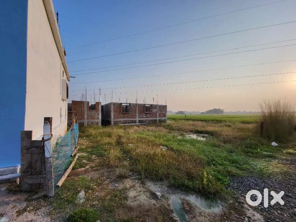 5 decimal garhbari corner plot with both south and east side road