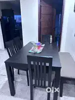 Bench style Dining table with 4 chairs & 1 bench