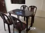 Plastic dining table set