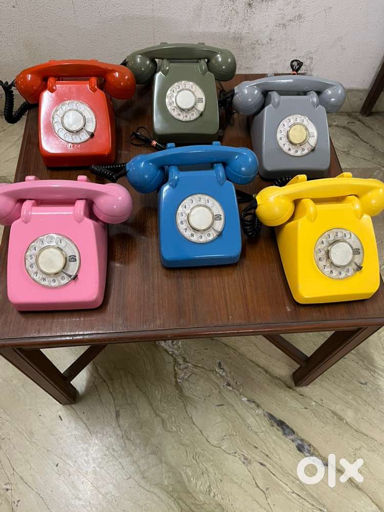 6 Pcs Exclusive VINTAGE Decor Rotary PHONE