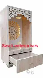 New cnc design wooden temple pooja Ghar mandir home furniture