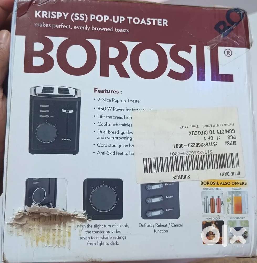 BOROSIL KRISPY POP UP TOASTER