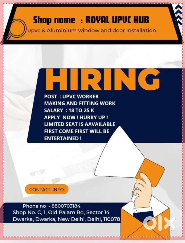 Hiring upvc worker