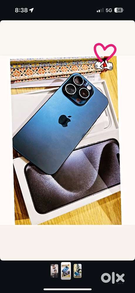 iphone 15pro ,128gb, Blue Titanium, No screches ,Urgent sell