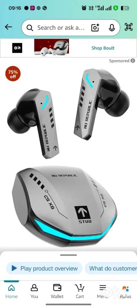 Nu Republic seal pack earbuds