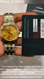 Tudor Glamour Day Date Stainless Steel Yellold

Gold 18karat Champagne