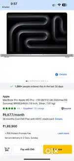 Apple MacbookPro M3 Max - 18GB and 512GB