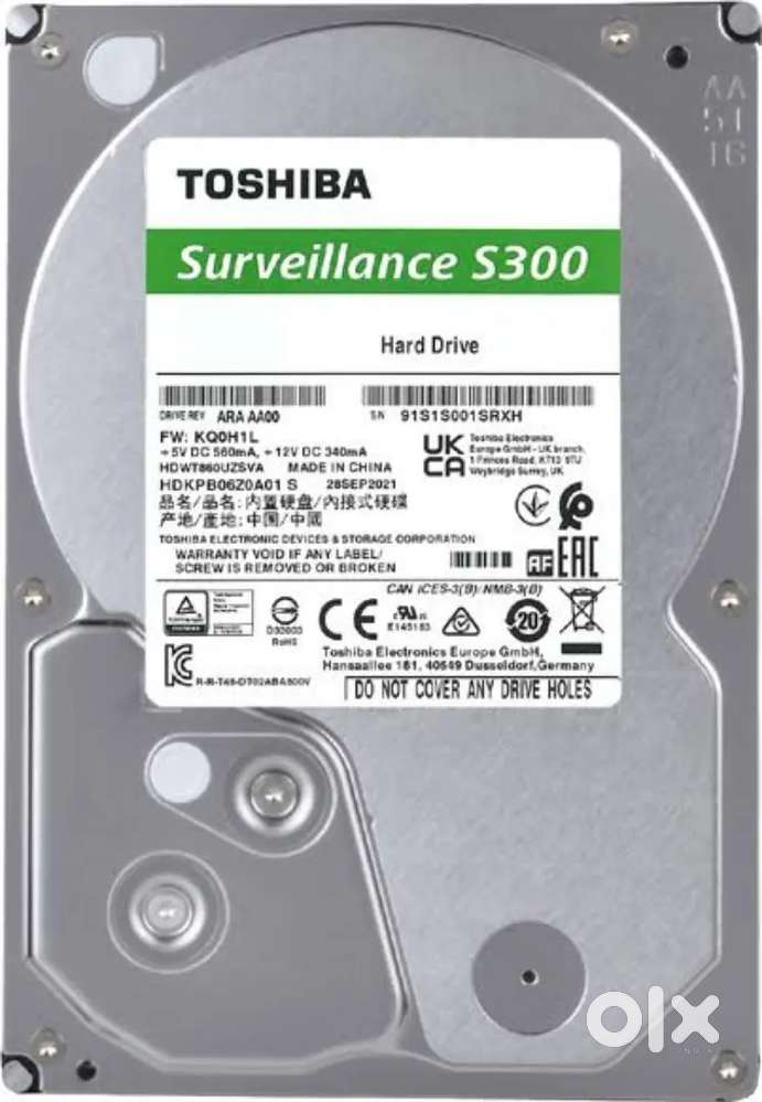 1TB hard disk (Toshiba)