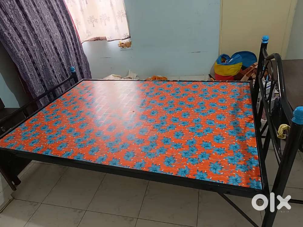 Iron Cot with Mattress – Excellent Condition - 6 months old - 4500