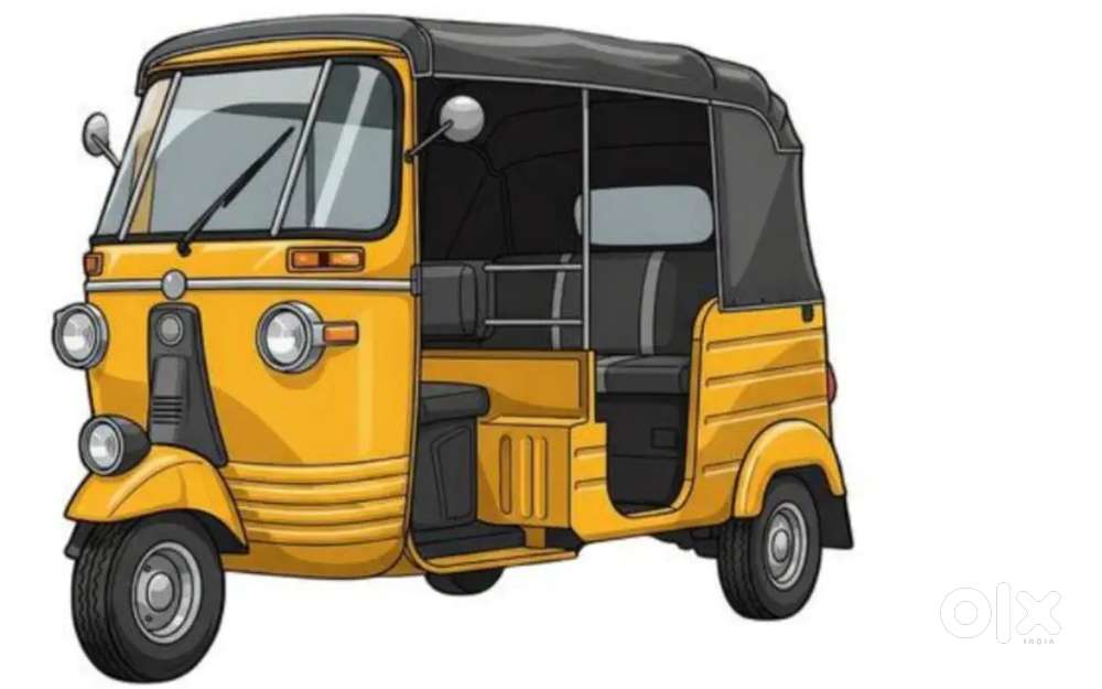 Auto rickshaw vala with rickshaw