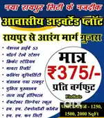 नया रायपुर क्रिकेट स्टेडियम के सबसे करीब आवासीय डाइवर्टेड प्लॉट ।*