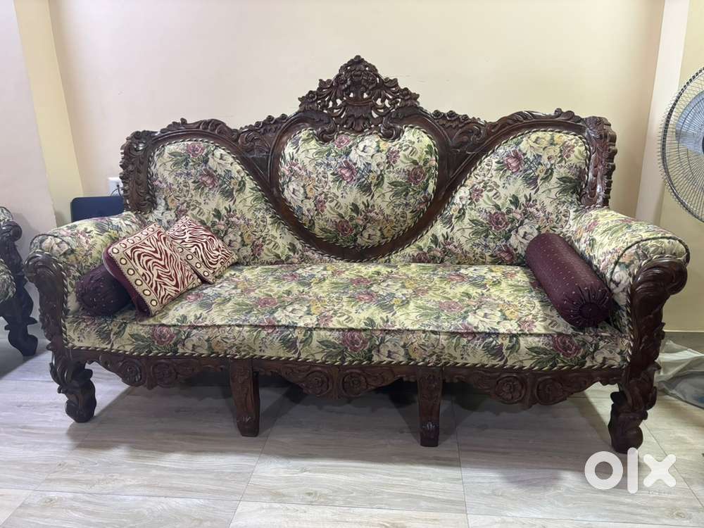 Royal 5 seater Sofa Set (3+1+1) - Teak