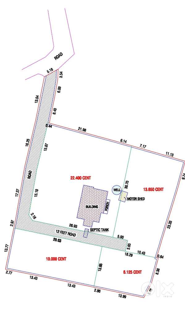 Residential House with 61 cent land
