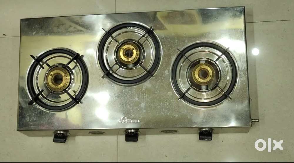 Selling sunflame sleek 3 burner gas stove stainless steel body
