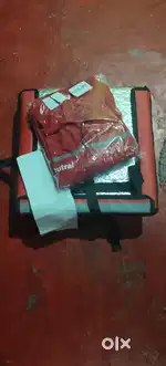 Zomato delivery boy bag and t-shirt