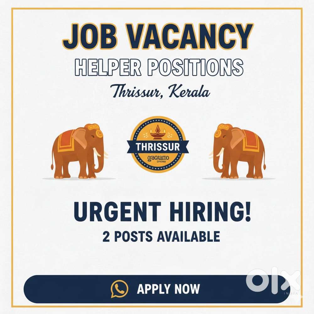 Office assistant Vaccancy available  in Thrissur