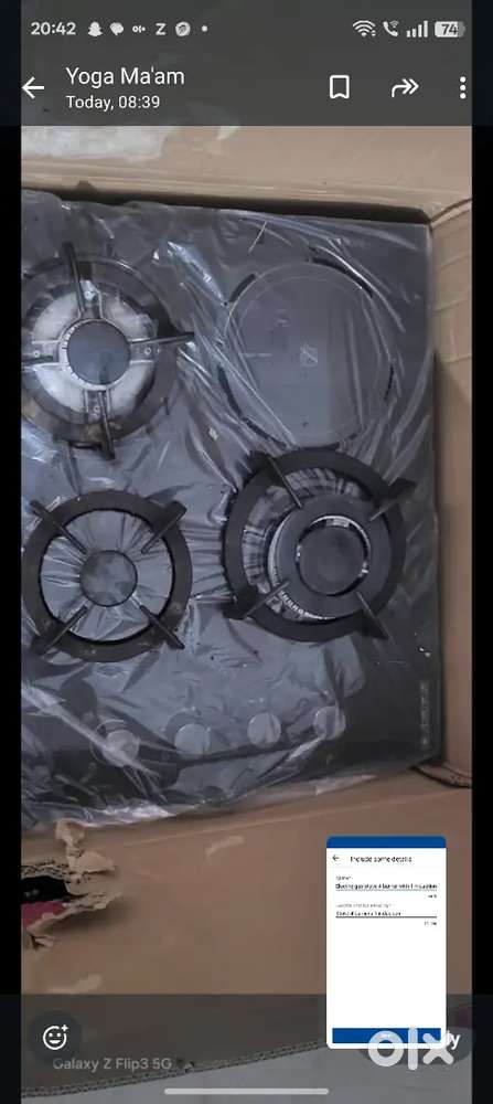 Electric gas stove 4 burner with 1 induction