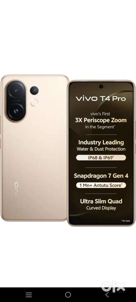 Vivo t4pro new condition only 2 month use