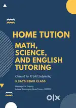 Experienced Home Tutor For Class 5 to 10