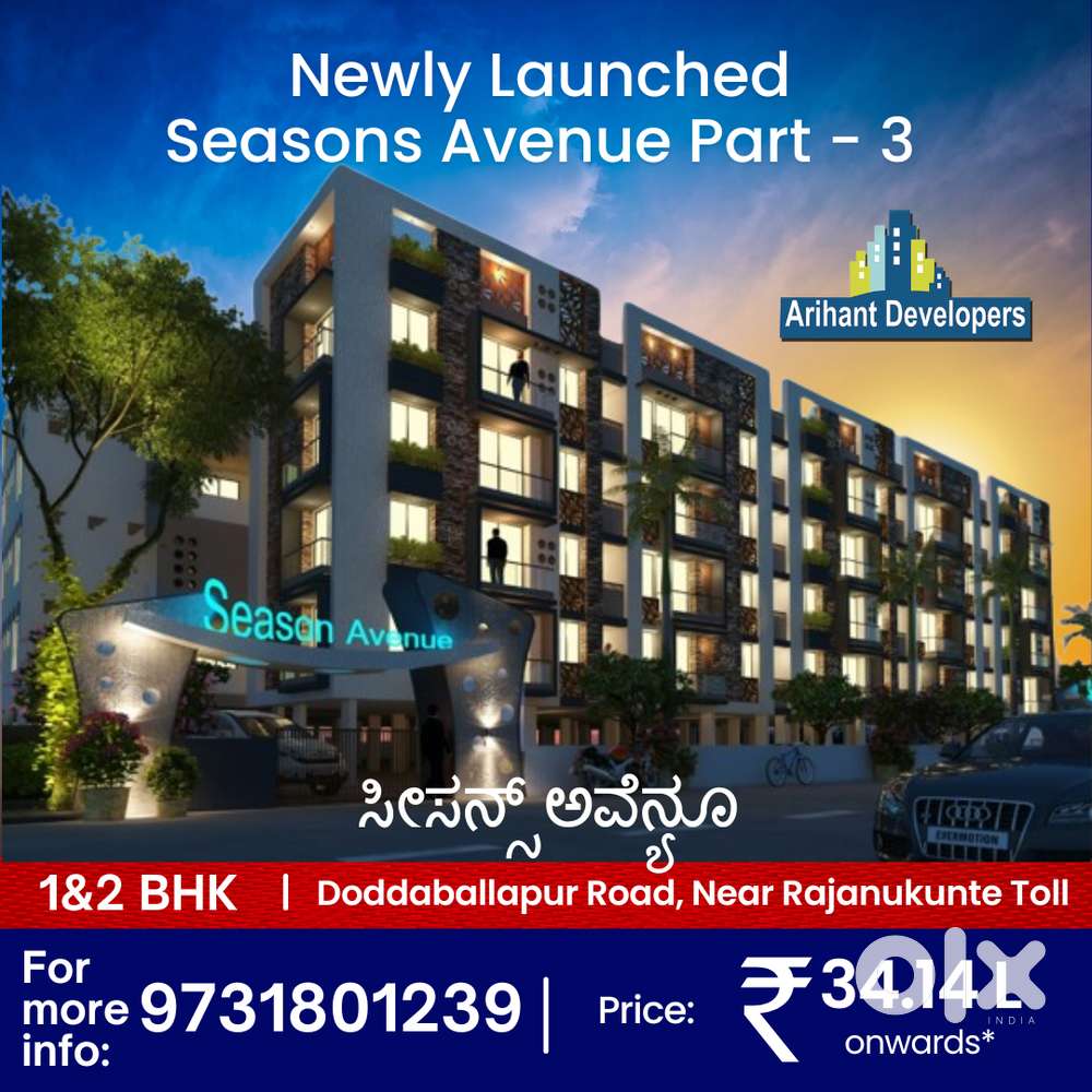 NEW LAUNCH 1&2 BHK FLATS @ DODDABALLAPUR ROAD