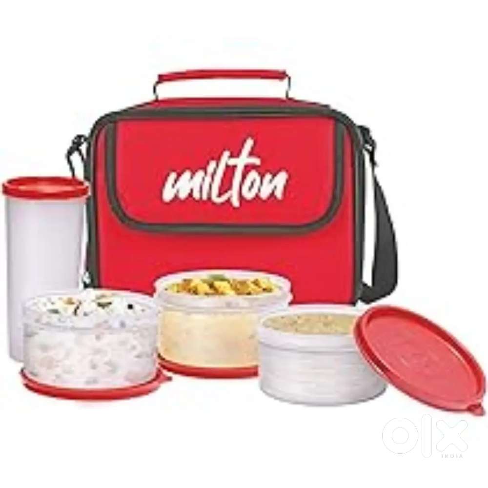 MILTON Lunch Box, 3 Containers of 280 ml Each and 1 Tumbler of 400 ml