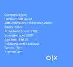 Wanted male picker and loader