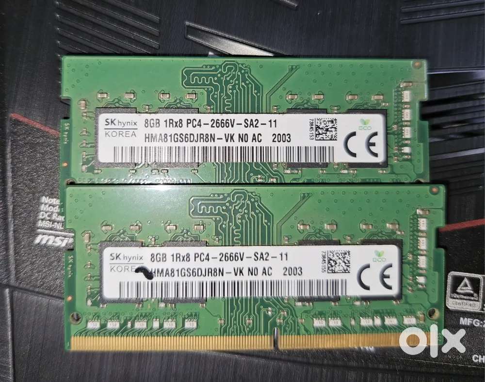 SK Hynix 16GB DDR4 RAM (8GBx2) SODIMM, 2666MHz