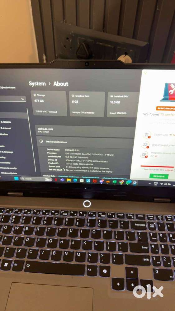 Lenovo LOQ 12th Gen, 39.62cms - Intel i5 (Luna Grey)
