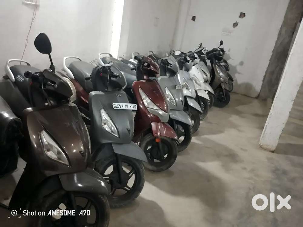 All brands scooty available honda, TVS, hero