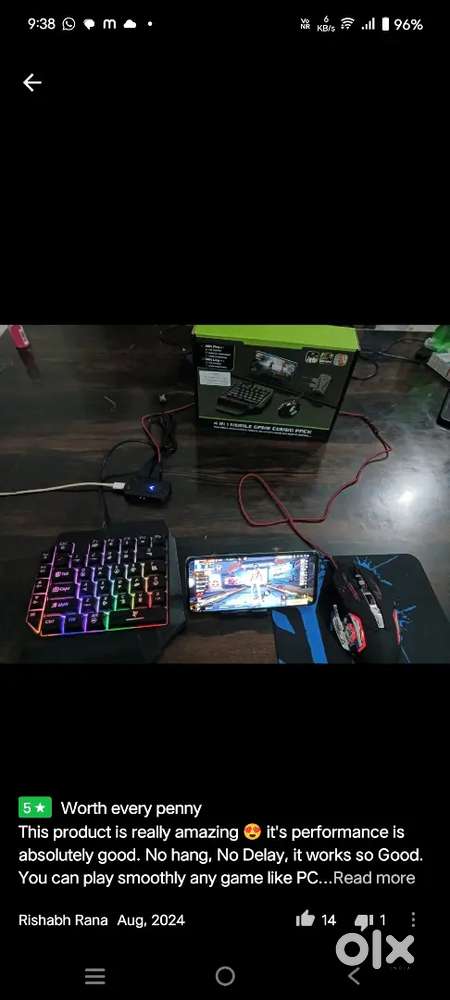 Mobile Gaming keyboard mouse free fire