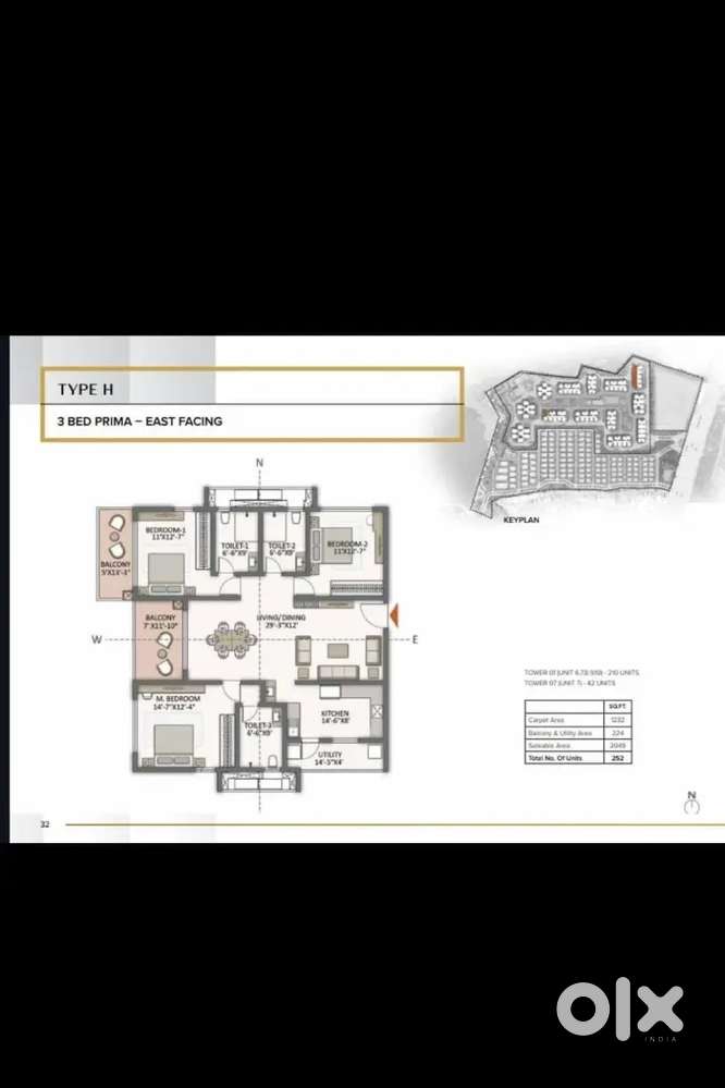 Luxurious Prestige City flat 32 floor-2 side Jungle & 1 side Lake view
