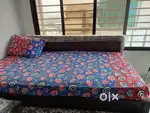 Singal bed with box (Deewan) with Curl on mattress